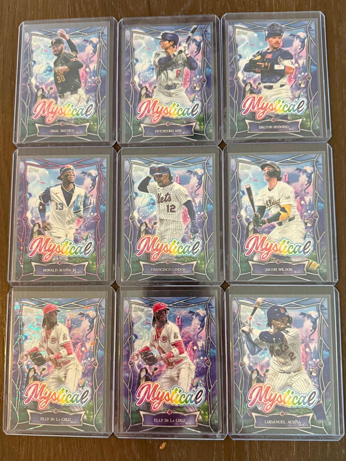 9 Card Lot - 2025 Topps Update - Mystical Insert